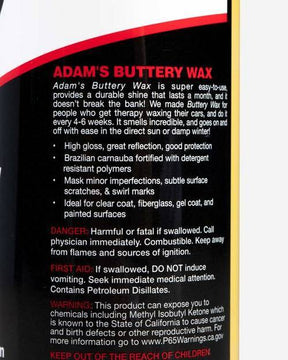 Cera Carnauba - Adam's Buttery Wax 473ml